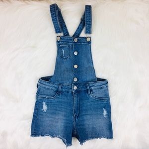 H&M Distressed Denim Overalls Size 11-12